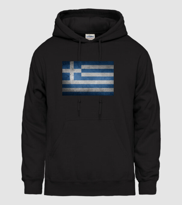 GREECE model negru pe tricou