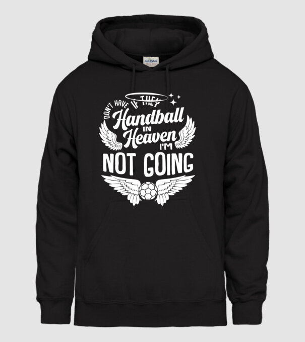 Handball in Heaven model negru pe tricou