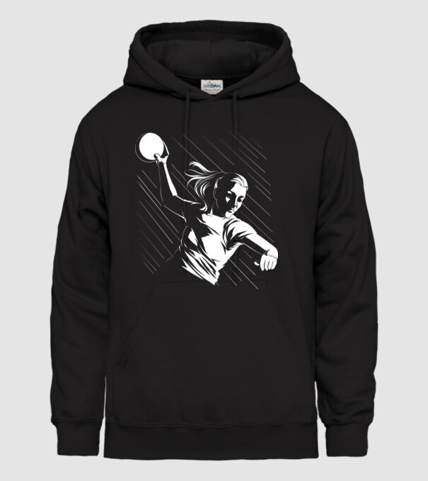 Handballer model negru pe tricou