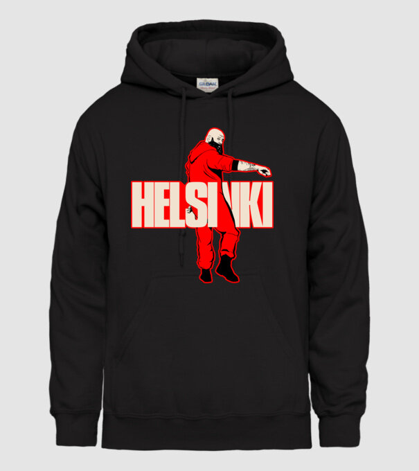 helsinki la casa de papel model negru pe tricou