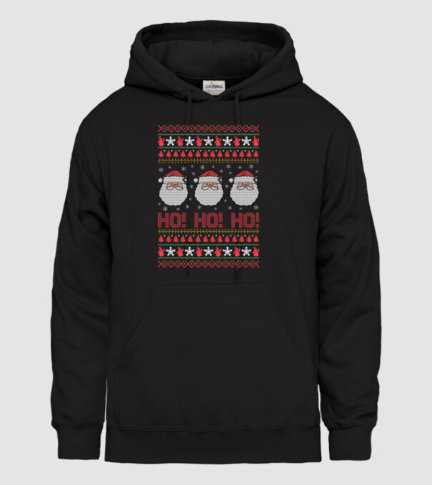 Ho-Ho-Ho model negru pe tricou