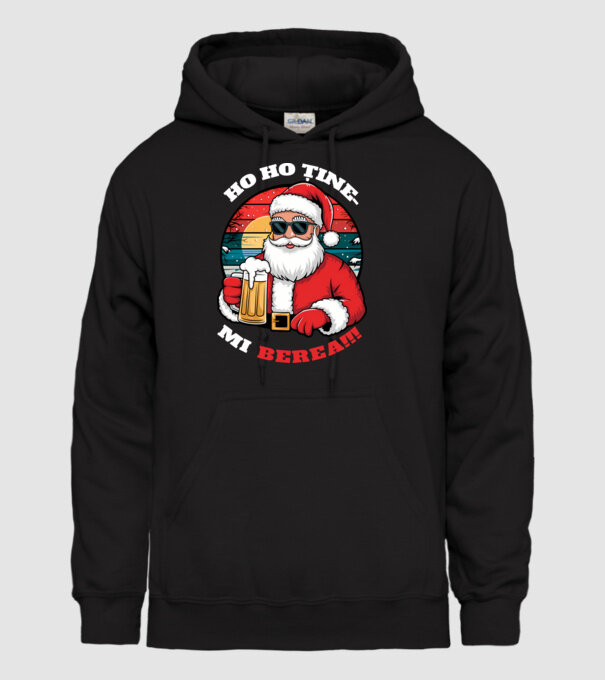 Ho ho ține mi berea! Negru model negru pe tricou