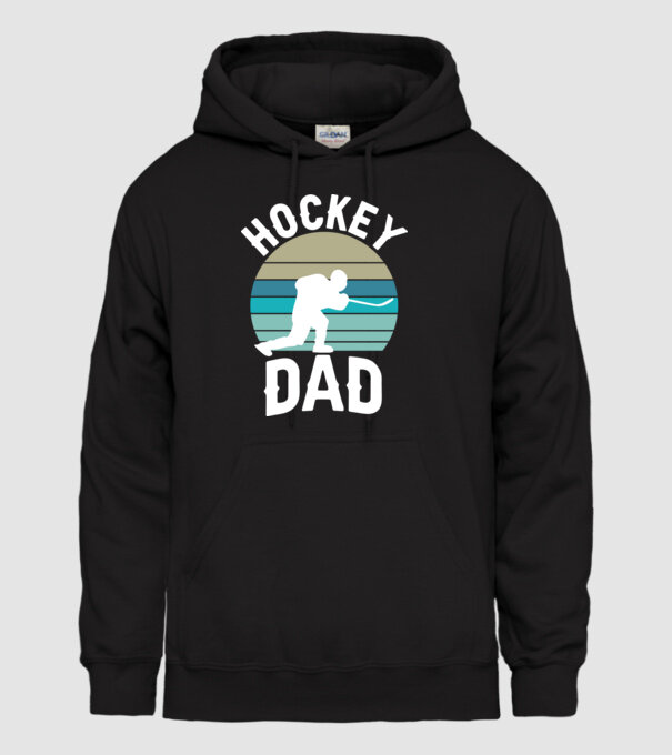 Hockey dad model negru pe tricou