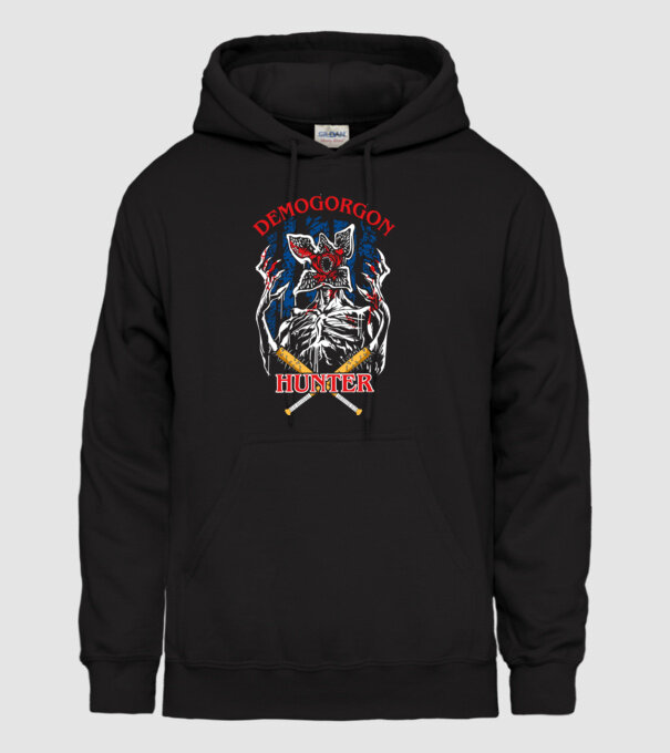Demogorgon hunter model negru pe tricou