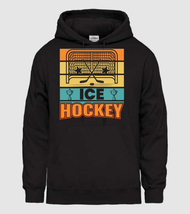 Ice Hockey model negru pe tricou