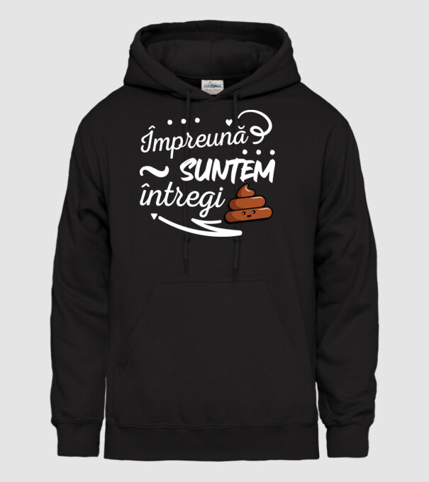 Împreună suntem întregi! model negru pe tricou