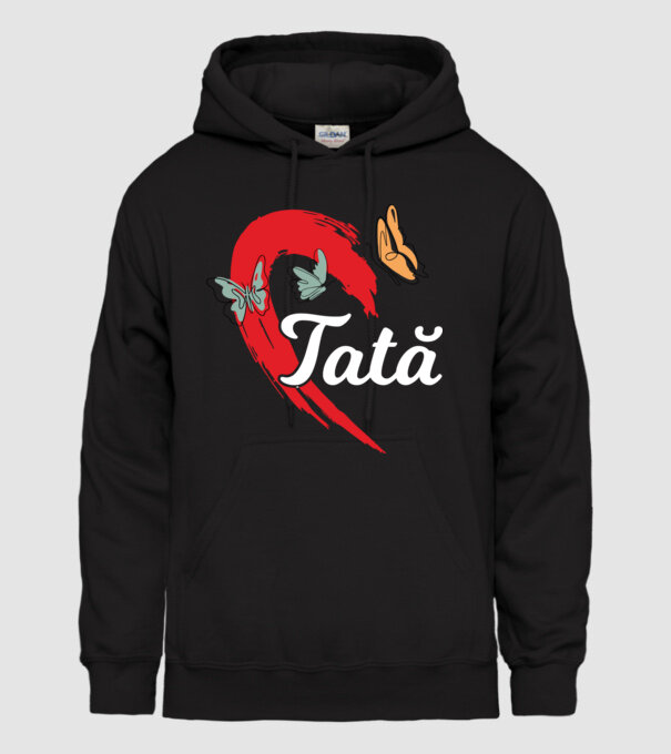 Tată model negru pe tricou