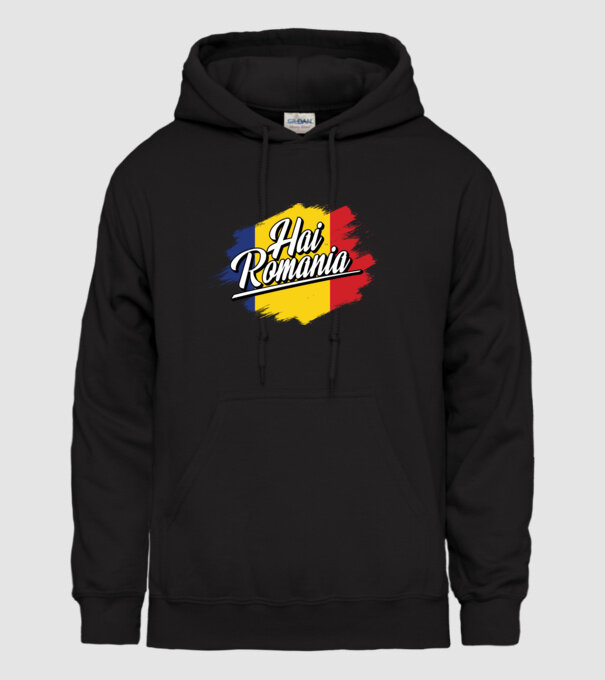 Inscripție cu steag model negru pe tricou