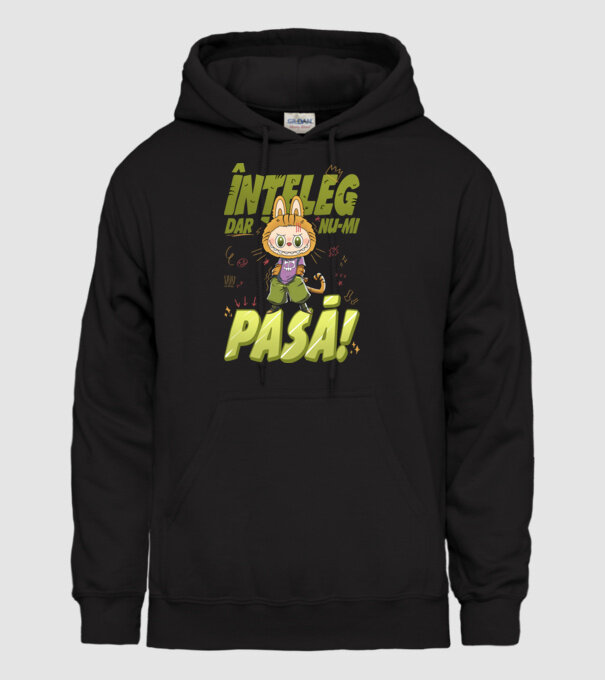 Înțeleg dar nu-mi pasă! model negru pe tricou