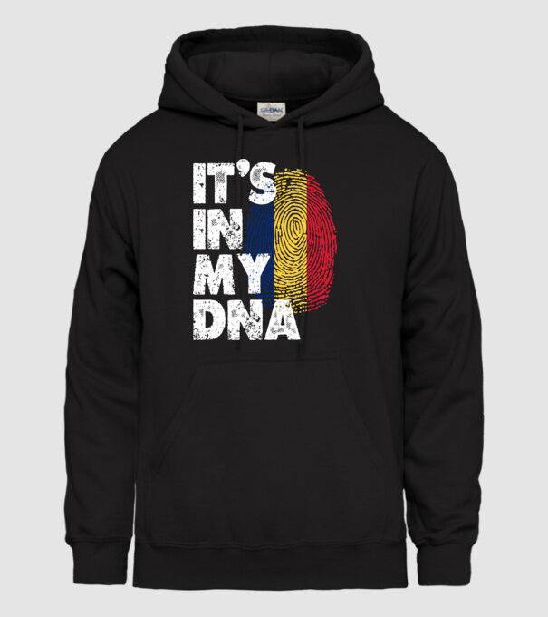 its in my dna model negru pe tricou