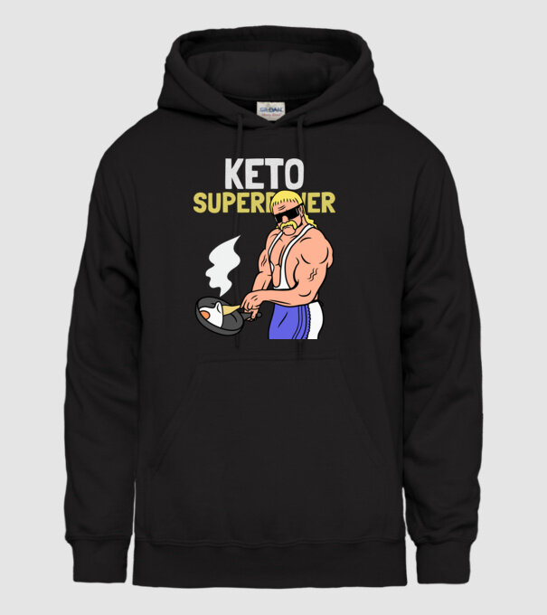 KETO SUPERPOWER model negru pe tricou