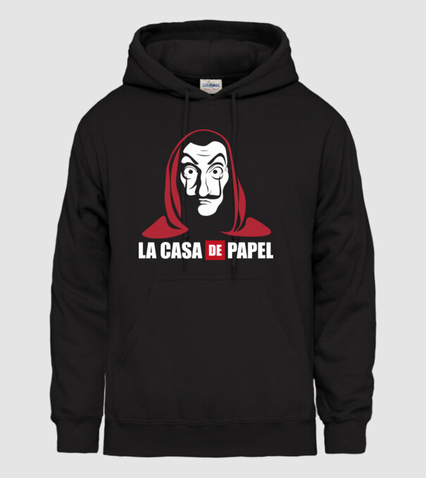 la cas de papel logo model negru pe tricou