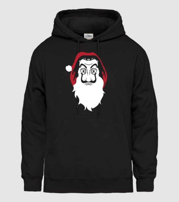 la casa de papel santa model negru pe tricou