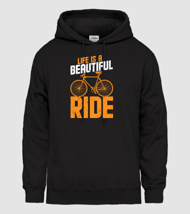 Life is a beautiful ride model negru pe tricou