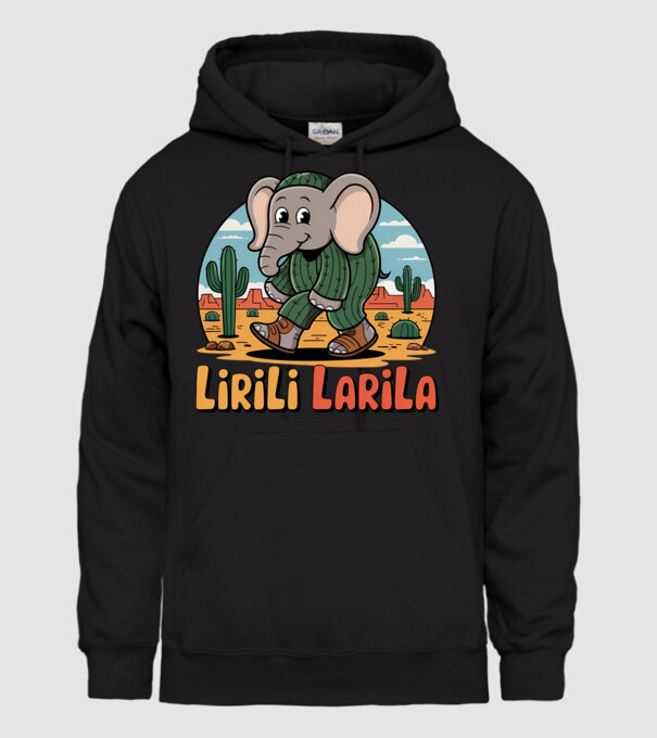 Lirili Larila model negru pe tricou