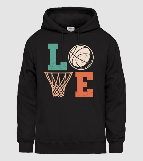 LOVE basketball model negru pe tricou