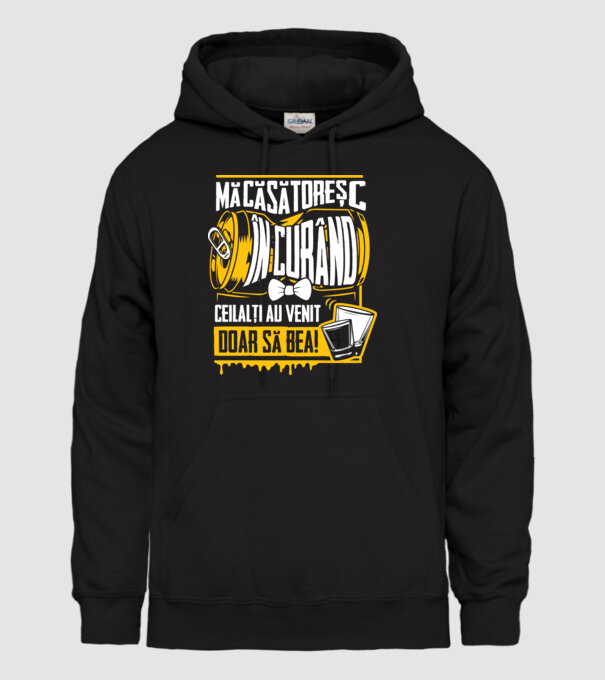 Mă căsătoresc în curând model negru pe tricou