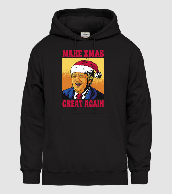 Make Xmas great again model negru pe tricou