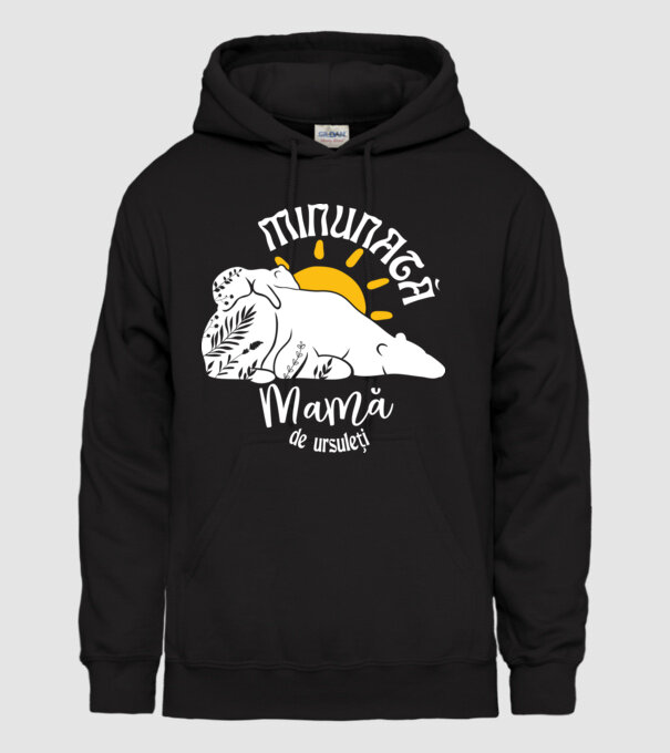 Minunată mamă de ursuleți model negru pe tricou