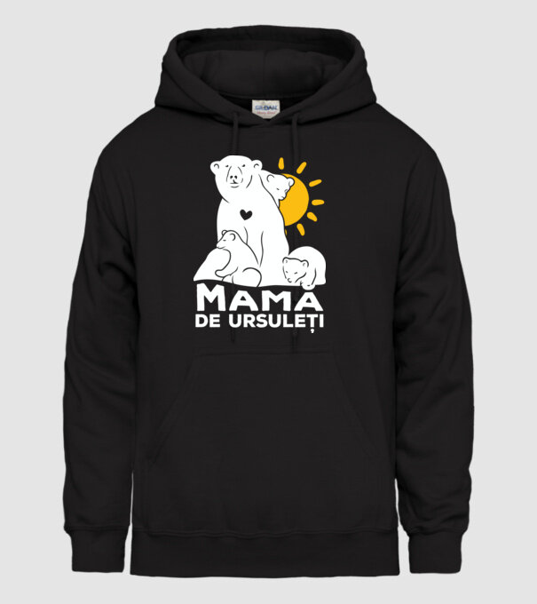 Minunată mamă de ursuleți model negru pe tricou