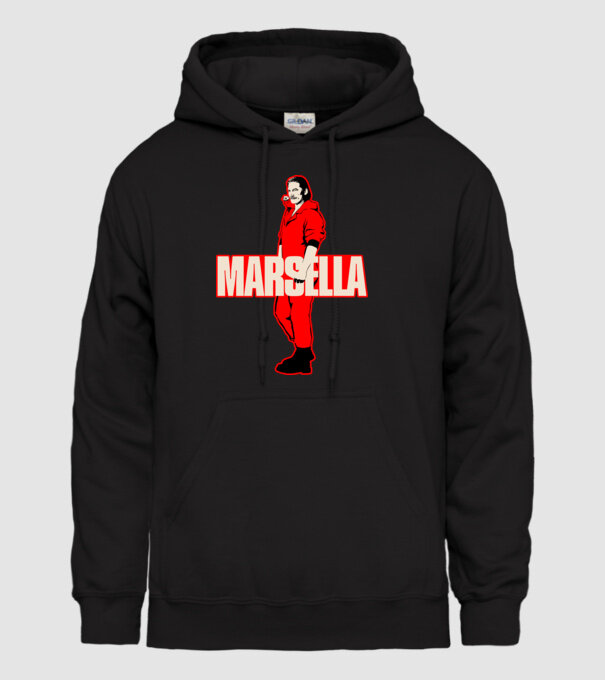 mareille la casa de papel model negru pe tricou