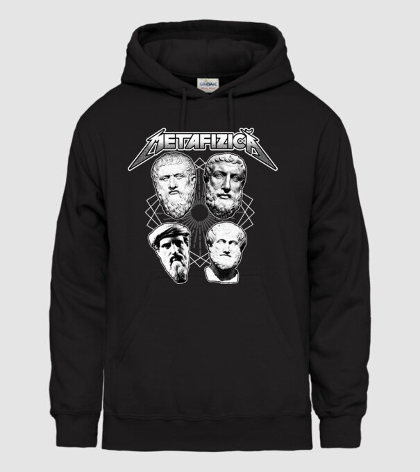 metafizică model negru pe tricou