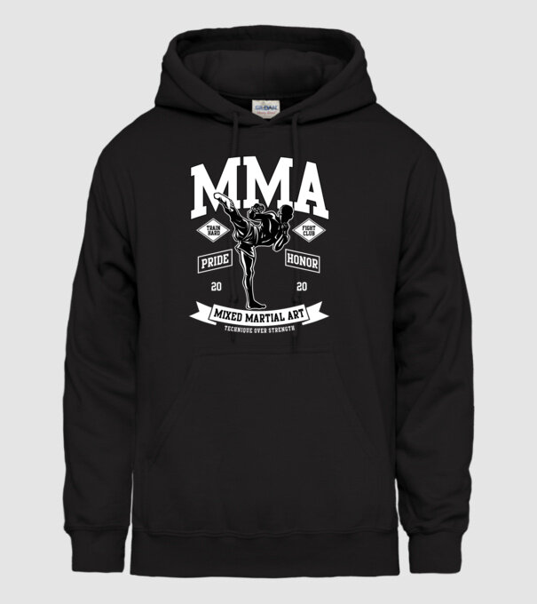 MMA model negru pe tricou