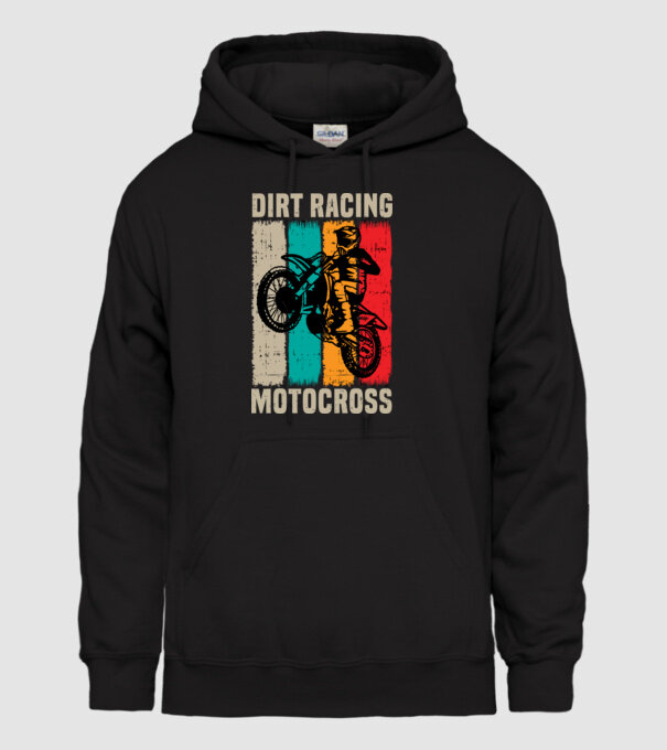 motocross model negru pe tricou