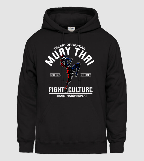 Muay Thai model negru pe tricou