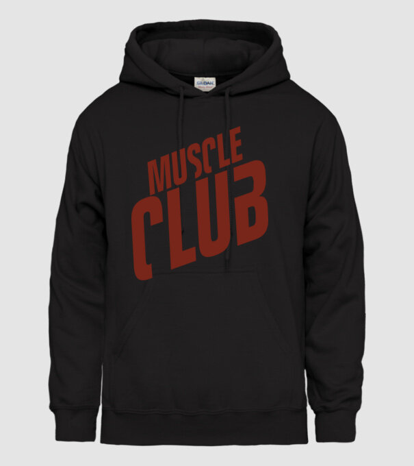 Muscle Club model negru pe tricou
