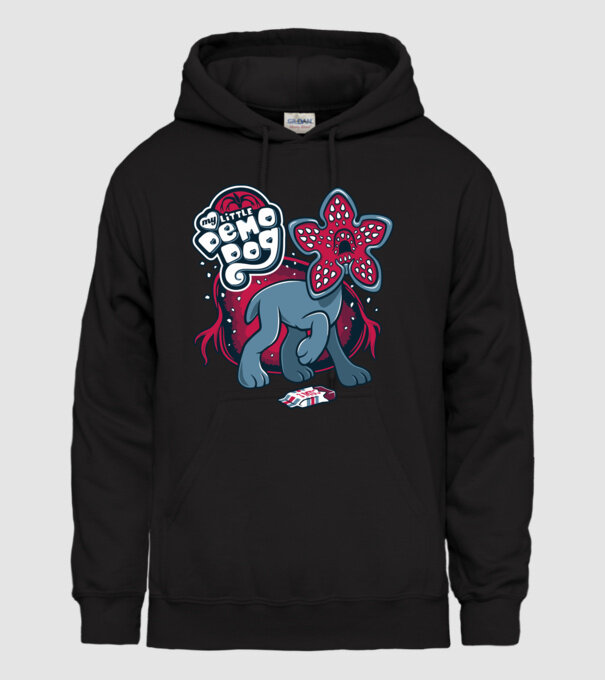 my little demodog model negru pe tricou