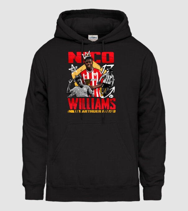 Nico Williams tribute model negru pe tricou
