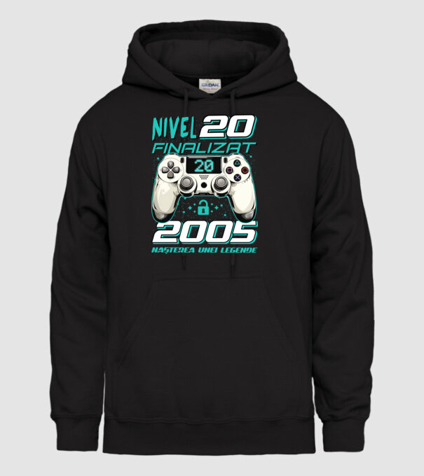 Nivel finalizat 20 2005 model negru pe tricou