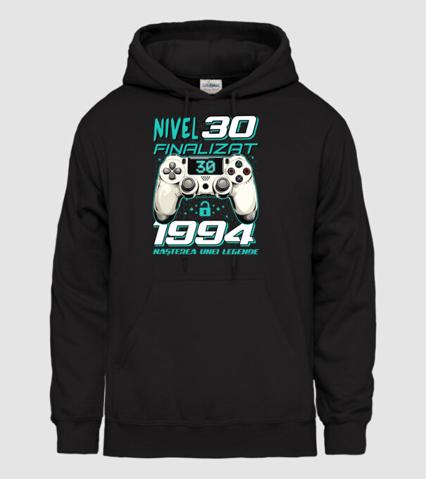 Nivel finalizat 30 1995 model negru pe tricou