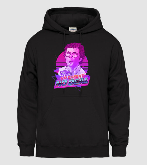 no cherry no deal stranger things model negru pe tricou