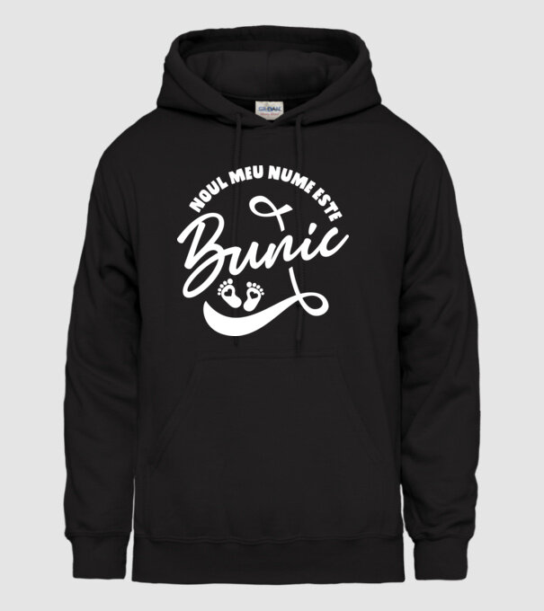 Noul meu nume este Bunic model negru pe tricou