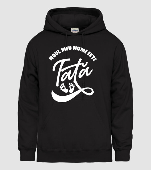 Noul meu nume este Tată model negru pe tricou