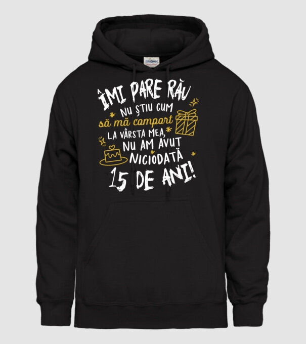 Nu am avut niciodată 15 de ani model negru pe tricou