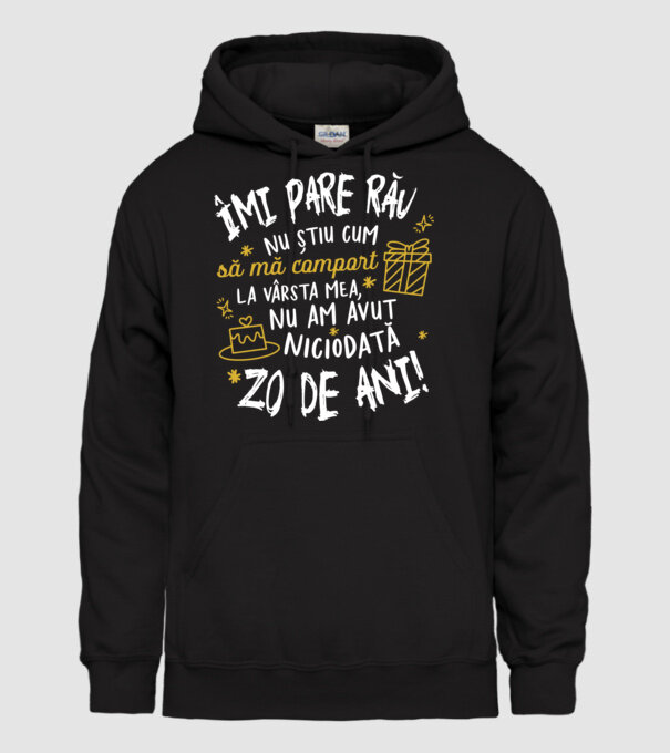 Nu am avut niciodată 20 de ani model negru pe tricou