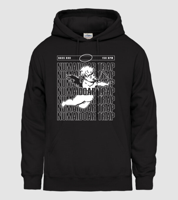 numaidoar trap model negru pe tricou