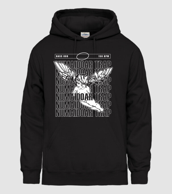 numaidoar trap model negru pe tricou