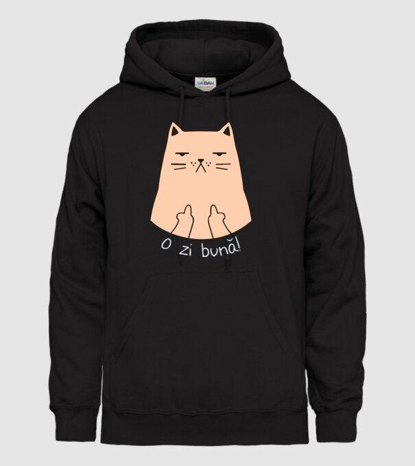 O zi bună model negru pe tricou