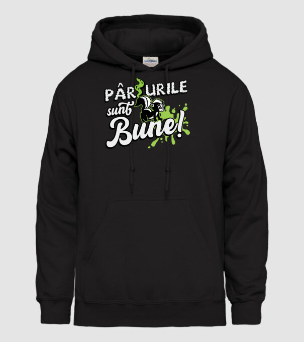 Pârțurile sunt bune model negru pe tricou