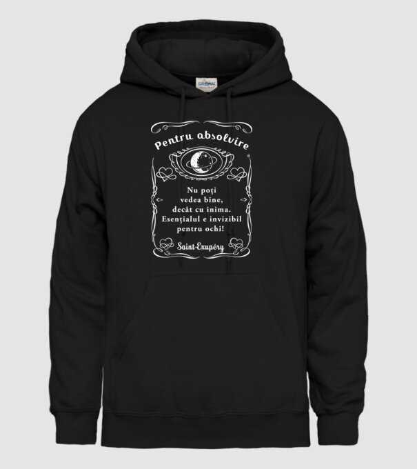 pentru absolvire model negru pe tricou