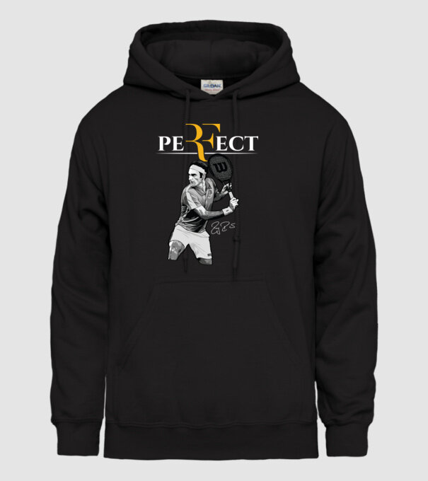 peRFect model negru pe tricou