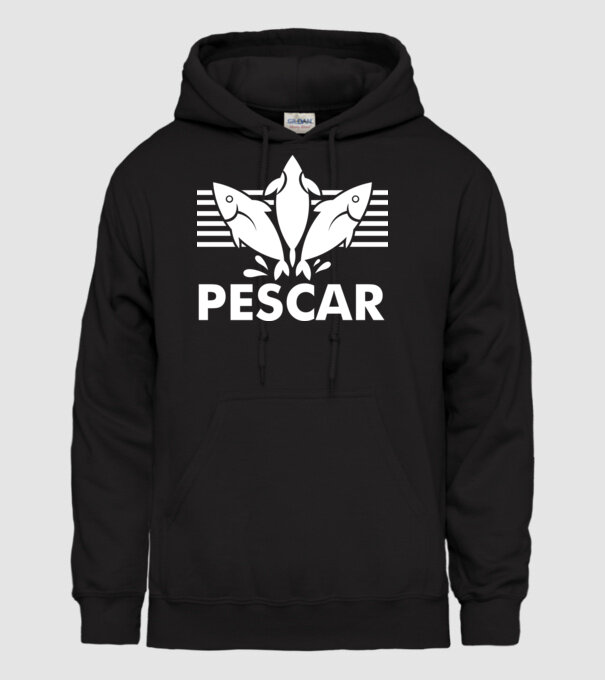 Pescar original model negru pe tricou