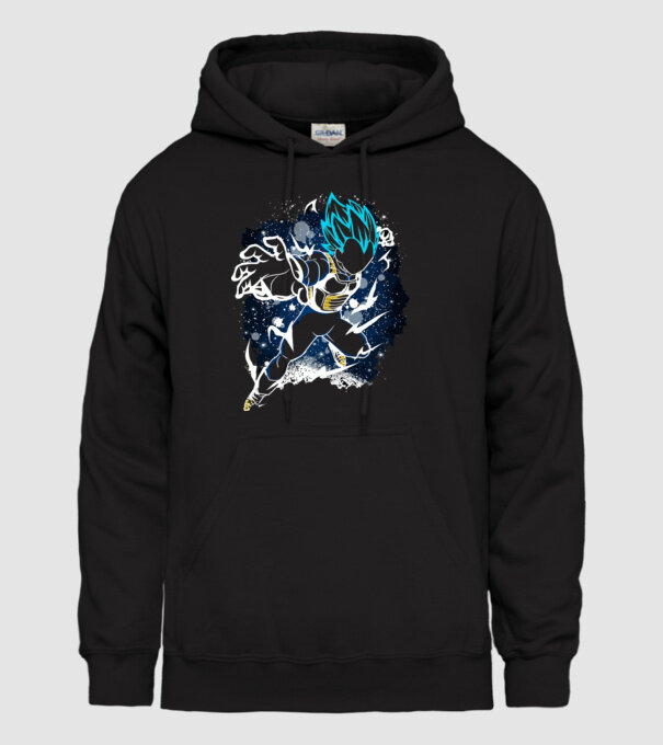 prince vegeta dragonball model negru pe tricou