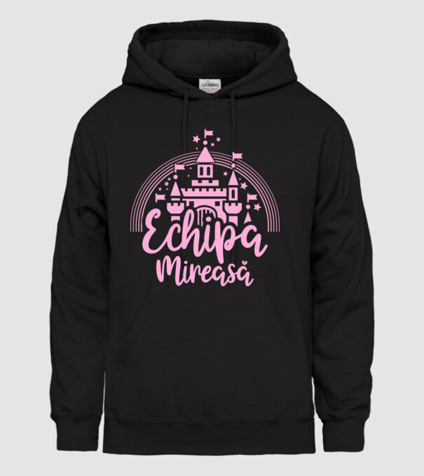 Prinţesă mireasă model negru pe tricou