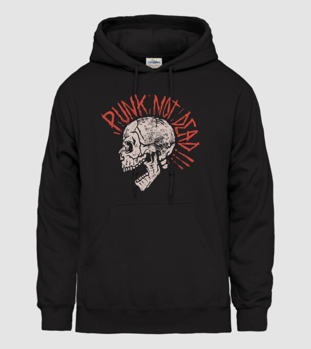 Punk Not Dead model negru pe tricou