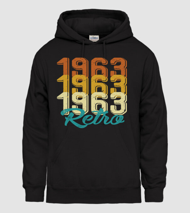 Retro 1963 model negru pe tricou